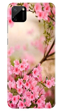 Pink flowers Mobile Back Case for Realme C11 (Design - 69)