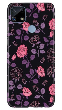 Rose Pattern Mobile Back Case for Realme C25S (Design - 2)