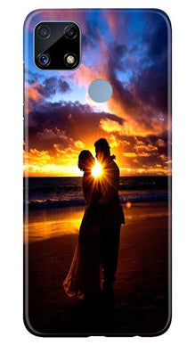 Couple Sea shore Mobile Back Case for Realme C25S (Design - 13)