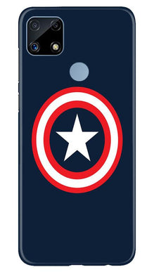 Captain America Mobile Back Case for Realme C25S (Design - 42)