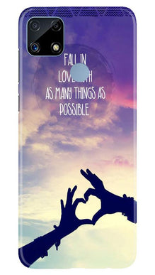 Fall in love Mobile Back Case for Realme C25S (Design - 50)