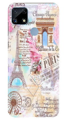 Paris Eiftel Tower Mobile Back Case for Realme C25S (Design - 54)