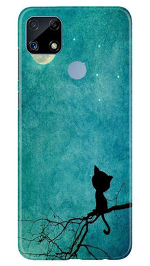 Moon cat Mobile Back Case for Realme C25S (Design - 70)