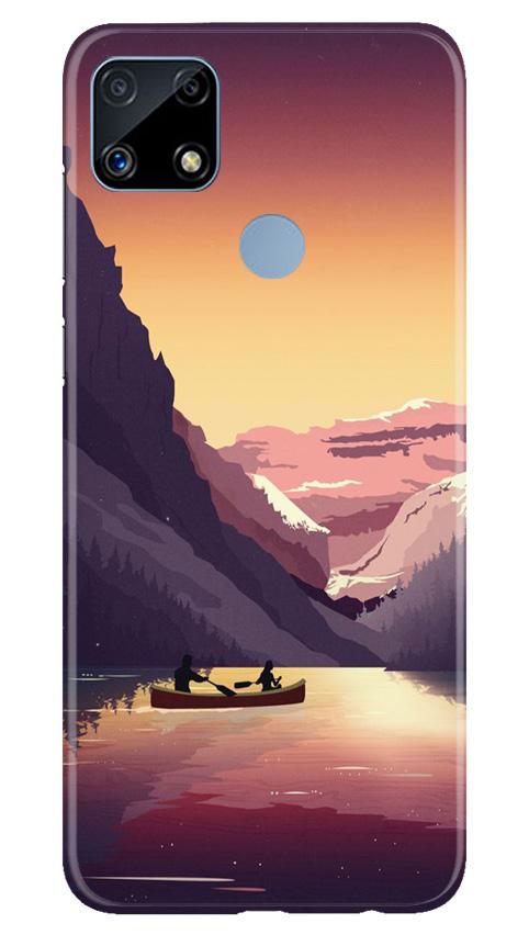 Mountains Boat Case for Realme C25S (Design - 181)