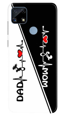 Love Mom Dad Mobile Back Case for Realme C25 (Design - 385)