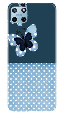 White dots Butterfly Mobile Back Case for Realme C25Y (Design - 31)