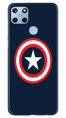 Captain America Mobile Back Case for Realme C25Y (Design - 42)