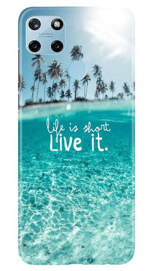 Life is short live it Mobile Back Case for Realme C25Y (Design - 45)