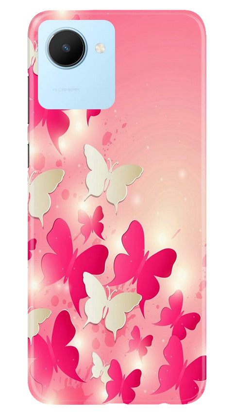 White Pick Butterflies Case for Realme C30