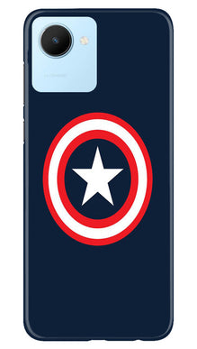 Captain America Mobile Back Case for Realme C30 (Design - 42)