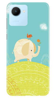 Elephant Painting Mobile Back Case for Realme C30 (Design - 46)