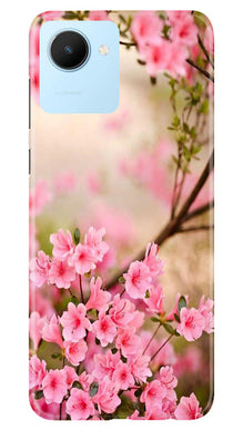 Pink flowers Mobile Back Case for Realme C30 (Design - 69)