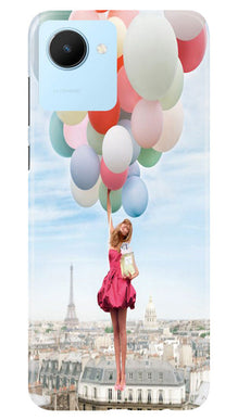 Girl with Baloon Mobile Back Case for Realme C30 (Design - 84)