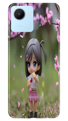 Cute Girl Mobile Back Case for Realme C30 (Design - 92)