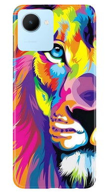 Colorful Lion Mobile Back Case for Realme C30  (Design - 110)