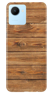 Wooden Look Mobile Back Case for Realme C30  (Design - 113)