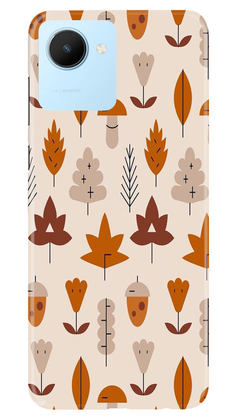 Leaf Pattern Art Case for Realme C30(Design - 132)