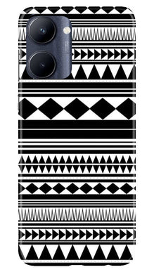 Black white Pattern Mobile Back Case for Realme C33 (Design - 5)