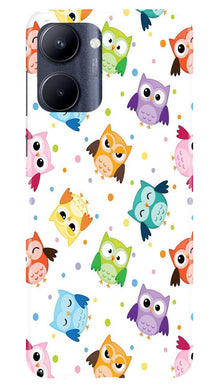 Owl Baground Pattern shore Mobile Back Case for Realme C33 (Design - 13)