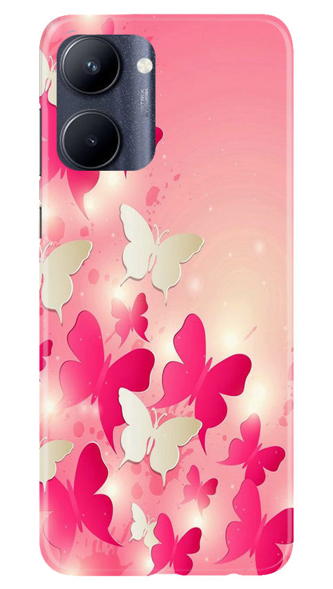 White Pick Butterflies Case for Realme C33