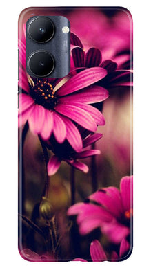 Purple Daisy Mobile Back Case for Realme C33 (Design - 65)