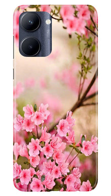 Pink flowers Mobile Back Case for Realme C33 (Design - 69)