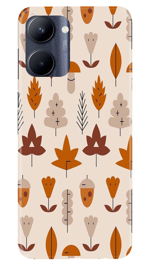 Leaf Pattern Art Case for Realme C33(Design - 132)