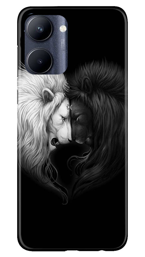 Dark White Lion Case for Realme C33(Design - 140)