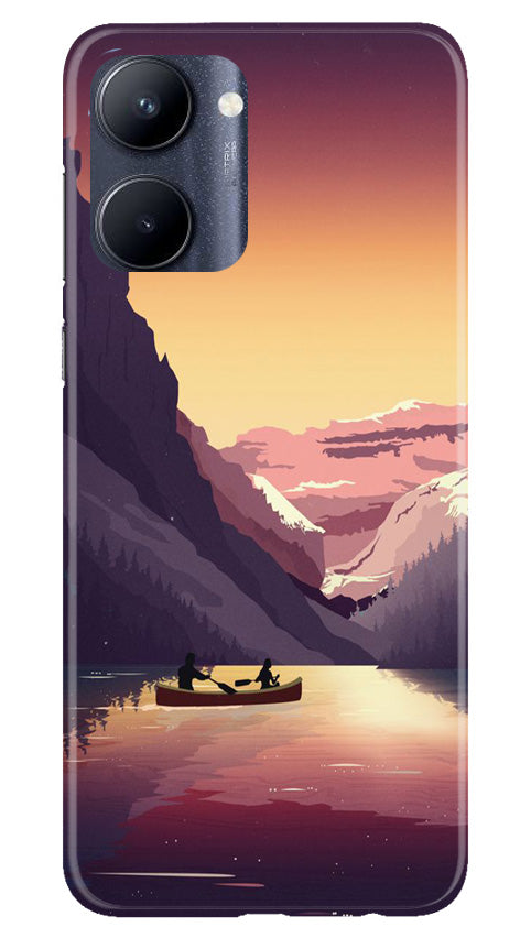 Mountains Boat Case for Realme C33 (Design - 150)