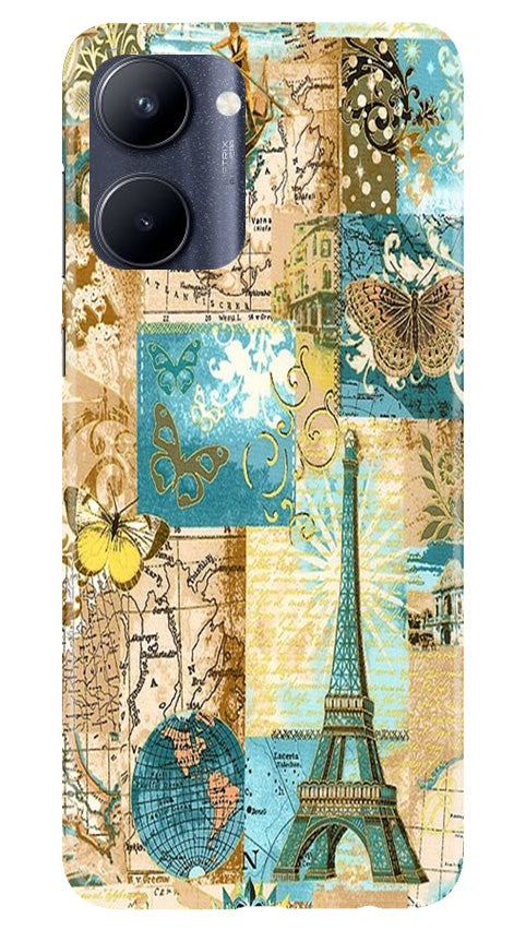 Travel Eiffel Tower Case for Realme C33 (Design No. 175)