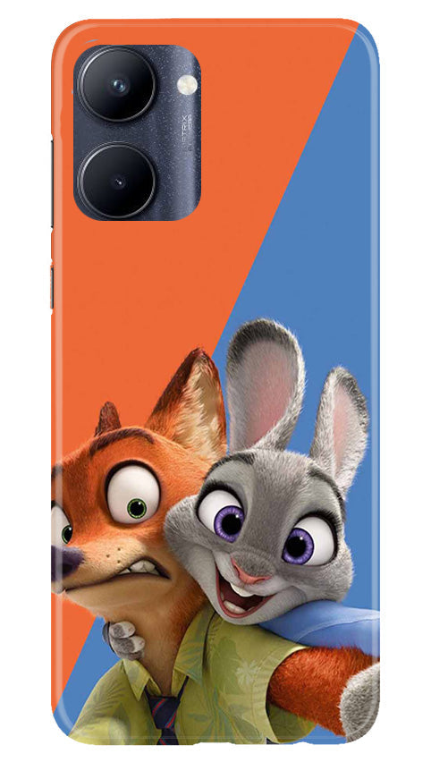 Cartoon Mobile Back Case for Realme C33 (Design - 306)