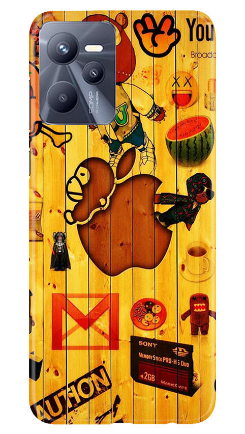 Wooden Texture Mobile Back Case for Realme C35 (Design - 326)