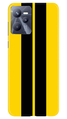 Black Yellow Pattern Mobile Back Case for Realme C35 (Design - 336)