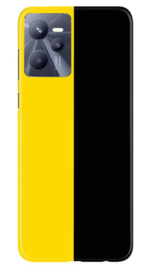 Black Yellow Pattern Mobile Back Case for Realme C35 (Design - 354)