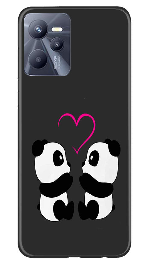 Panda Love Mobile Back Case for Realme C35 (Design - 355)