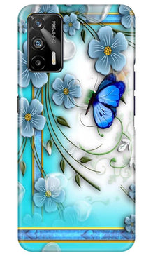 Blue Butterfly Mobile Back Case for Realme GT (Design - 21)