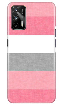 Pink white pattern Mobile Back Case for Realme GT (Design - 55)