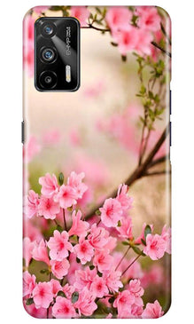 Pink flowers Mobile Back Case for Realme GT (Design - 69)