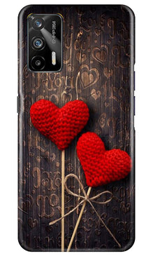 Red Hearts Mobile Back Case for Realme GT (Design - 80)