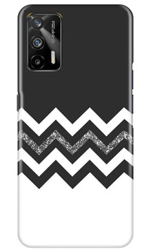 Black white Pattern2Mobile Back Case for Realme GT (Design - 83)