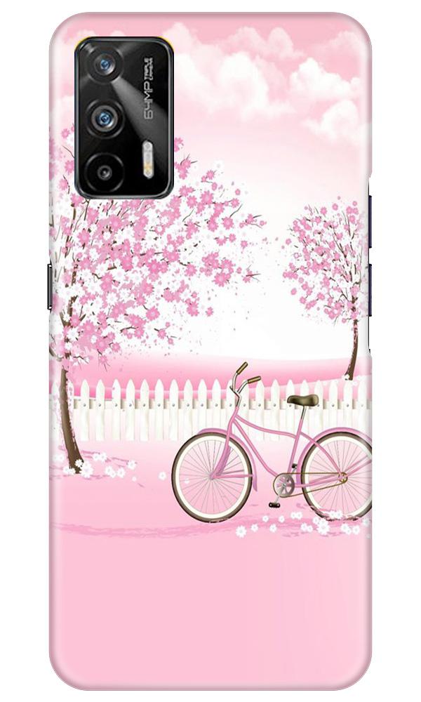 Pink Flowers Cycle Case for Realme GT  (Design - 102)