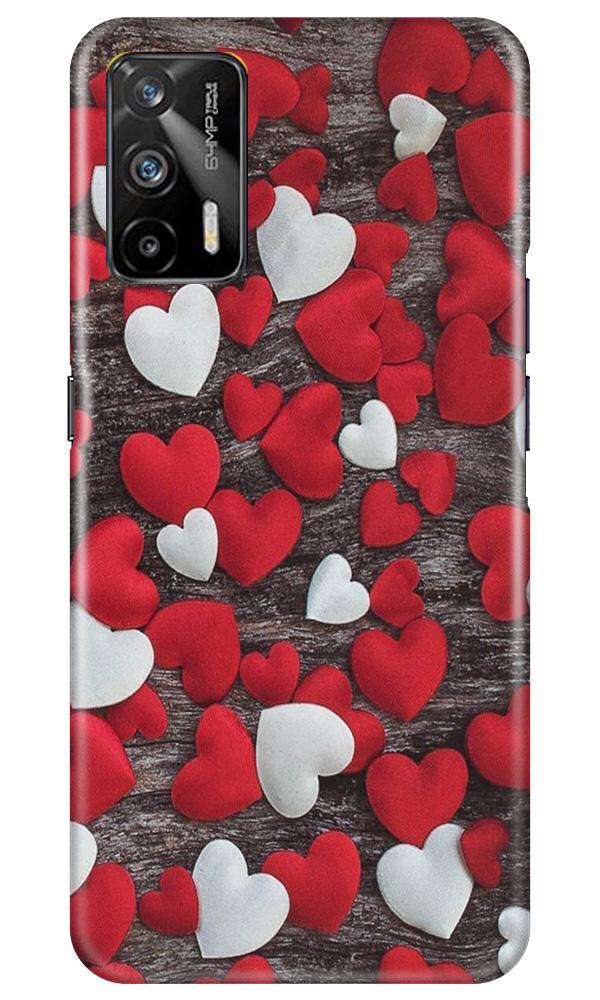 Red White Hearts Case for Realme GT(Design - 105)