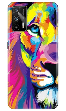 Colorful Lion Mobile Back Case for Realme GT  (Design - 110)