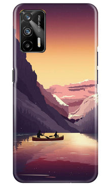 Mountains Boat Mobile Back Case for Realme GT (Design - 181)