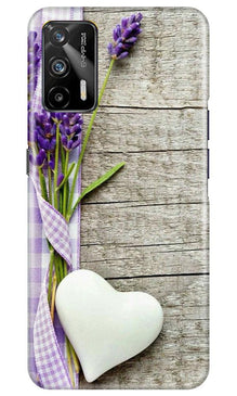 White Heart Mobile Back Case for Realme GT (Design - 298)