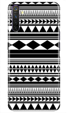 Black white Pattern Mobile Back Case for Realme X2 (Design - 5)