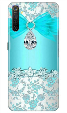 Shinny Blue Background Mobile Back Case for Realme X2 (Design - 32)