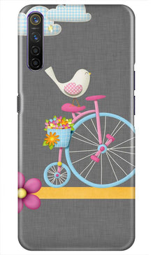 Sparron with cycle Mobile Back Case for Realme X2 (Design - 34)