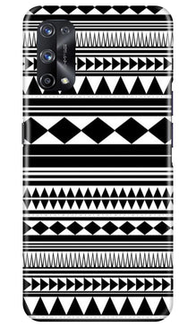 Black white Pattern Mobile Back Case for Realme X7 Pro (Design - 5)