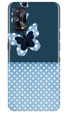 White dots Butterfly Mobile Back Case for Realme X7 Pro (Design - 31)